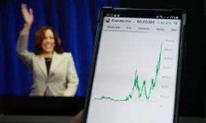 Meme coin lấy cảm hứng từ Kamala Harris tăng gần 1.000%